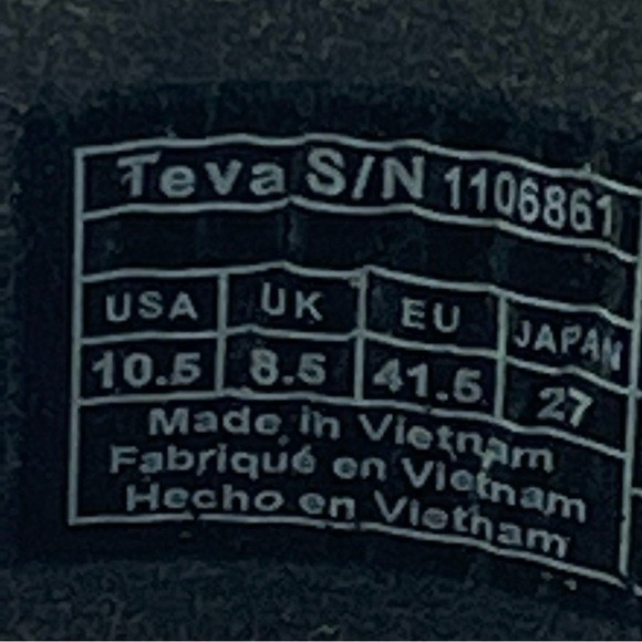 Teva Women's Mahonia Black Leather Slip On Slides Sandals Shoes Size 10.5 NEW - Picture 13 of 14